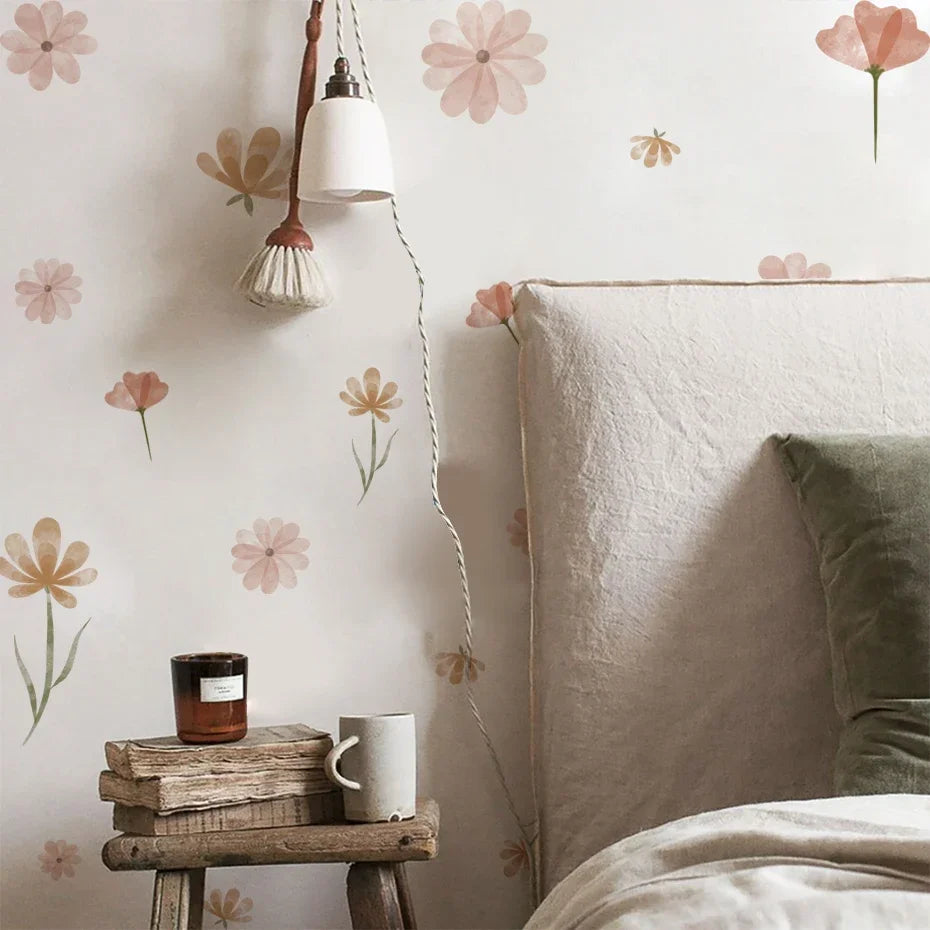 Boho Flowers Wall Stickers – Eco-friendly Removable Decals - Image 3