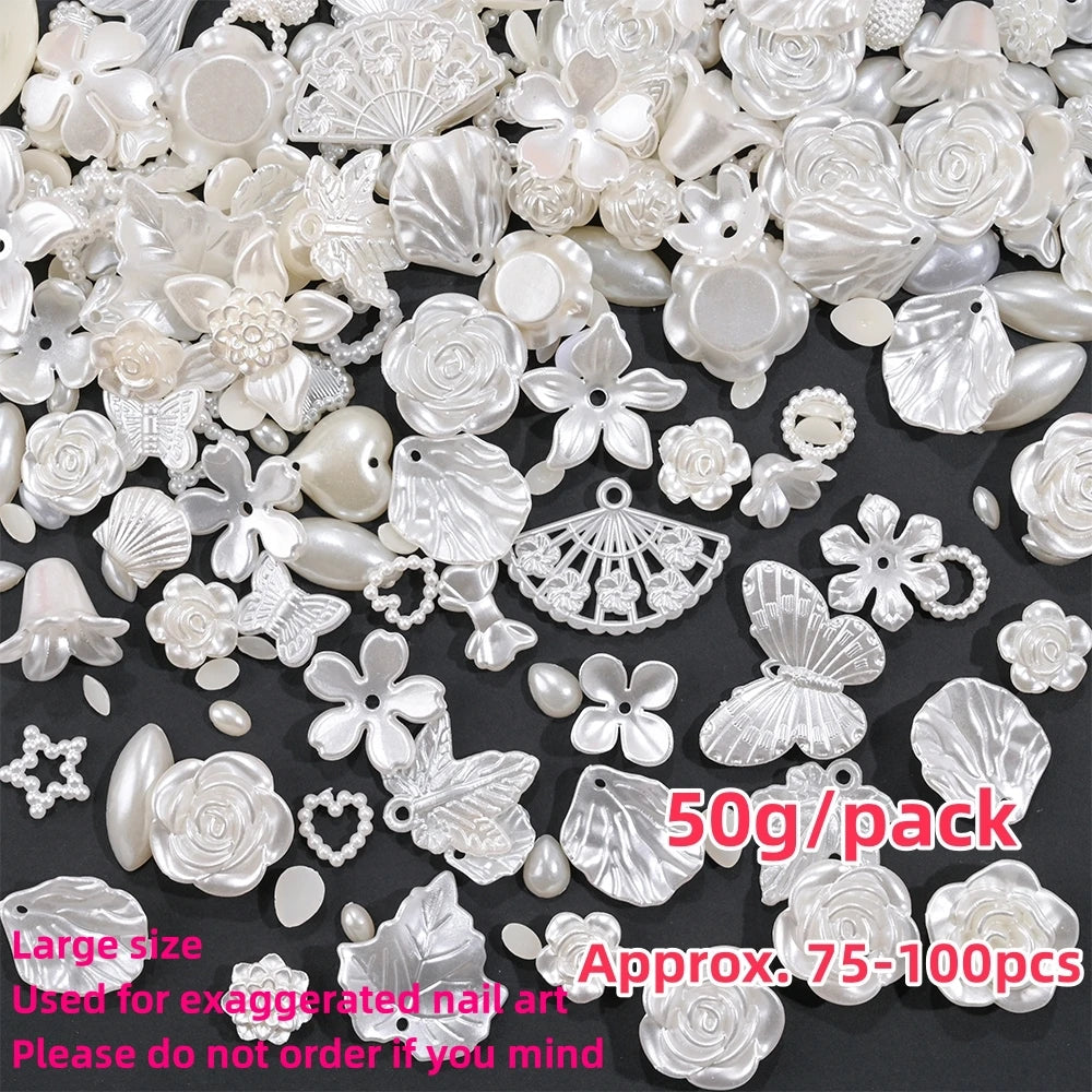 Vibrant Kawaii Nail Charms – 3D Bowknot Heart Flower Rhinestones - Image 57