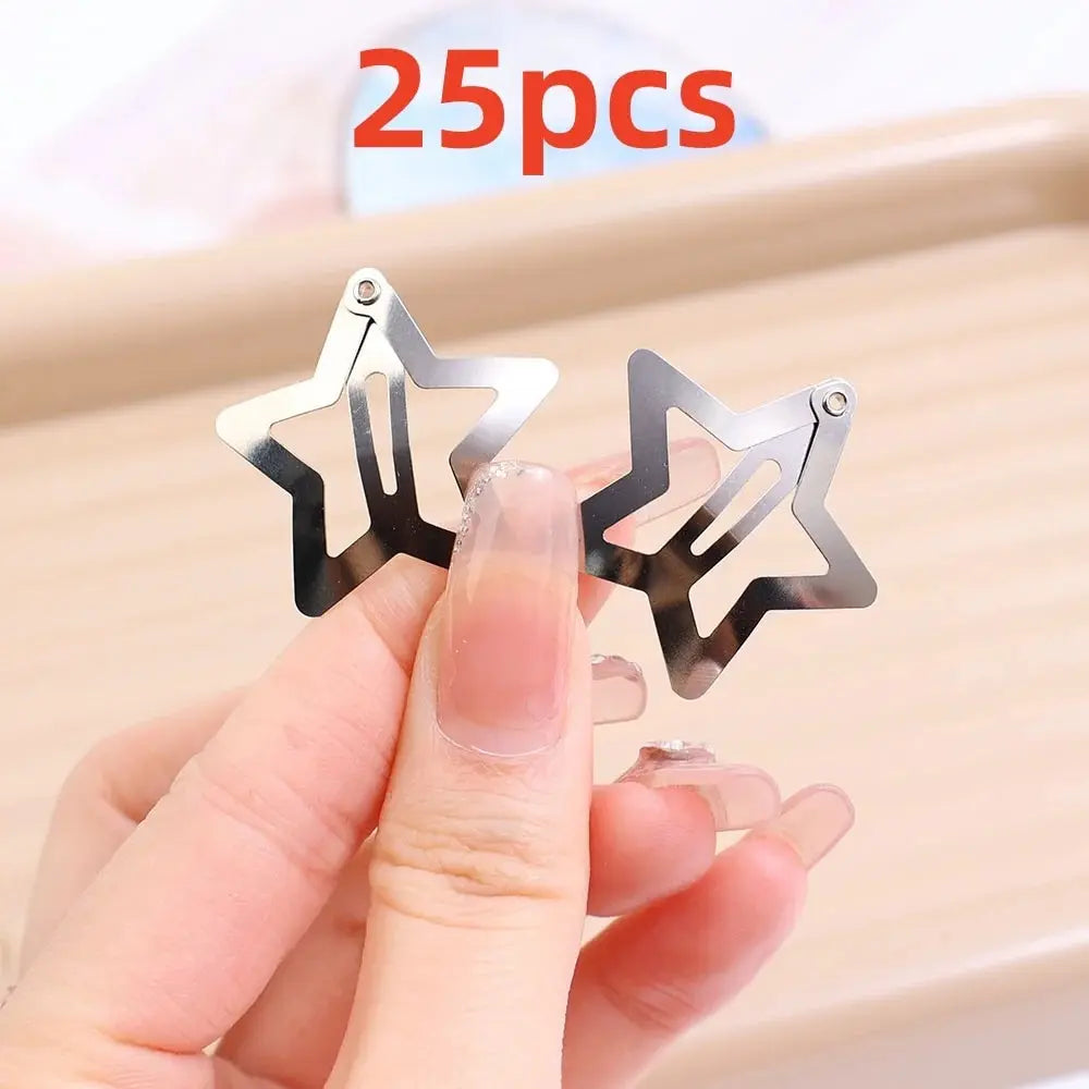 Y2K Silver Star Hair Clips – Stylish Hairpins for Trendsetters - Image 10