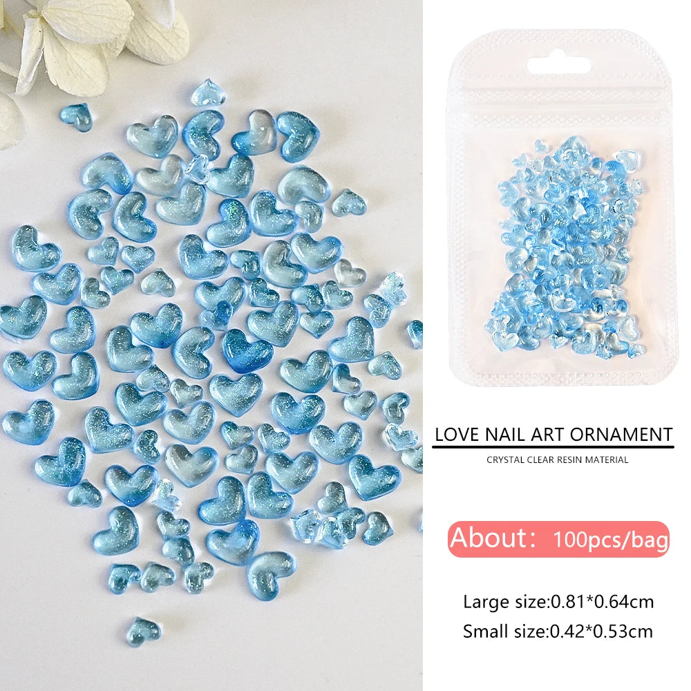 Vibrant Kawaii Nail Charms – 3D Bowknot Heart Flower Rhinestones - Image 32