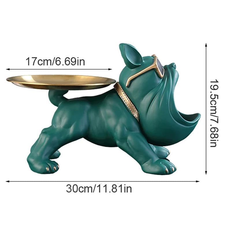 30cm Home Decor Bulldog Figurine – Stylish Storage Box and Ornament - Image 5