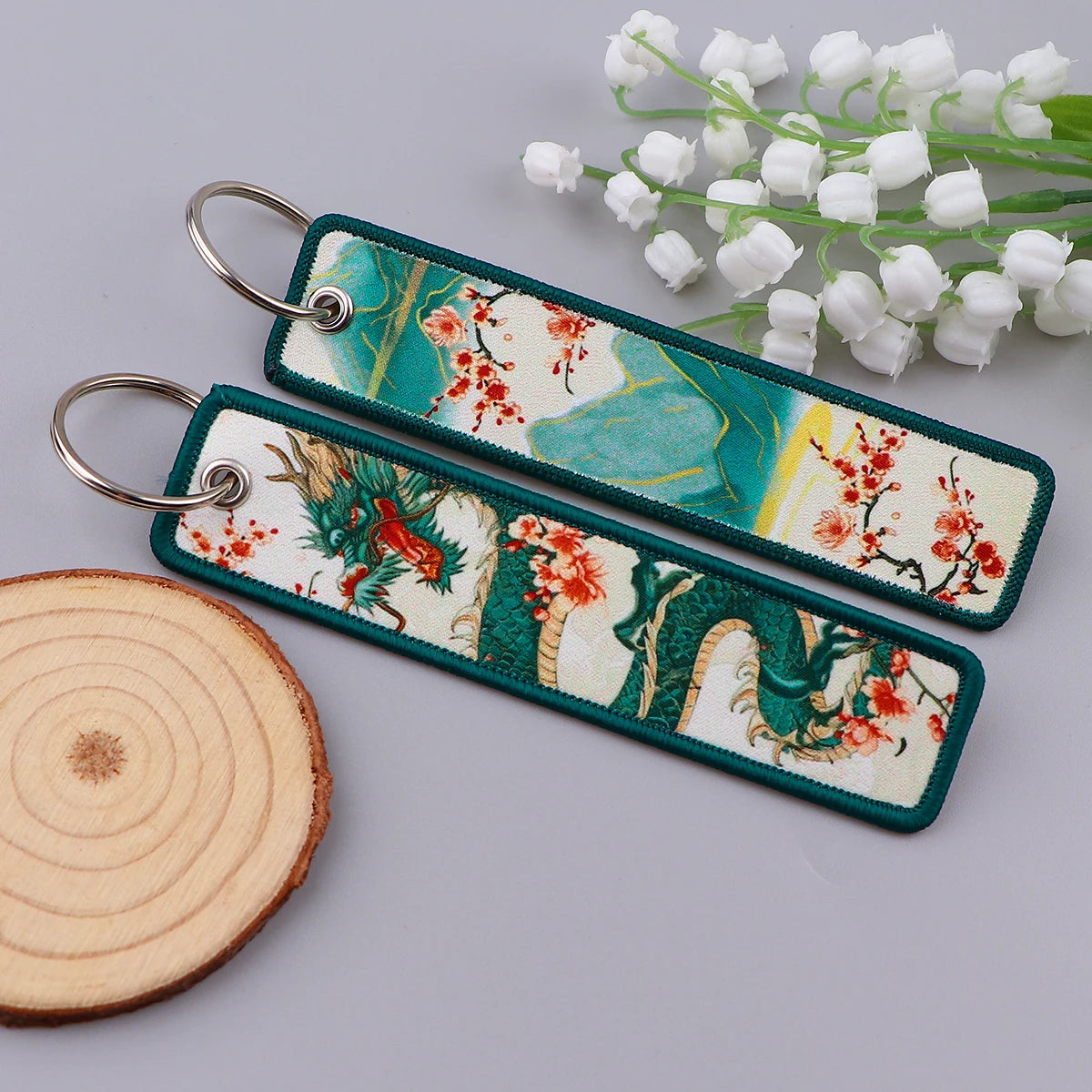Van Gogh Embroidery Key Fobs – Artistic Keychain Accessories for Vehicles - Image 5