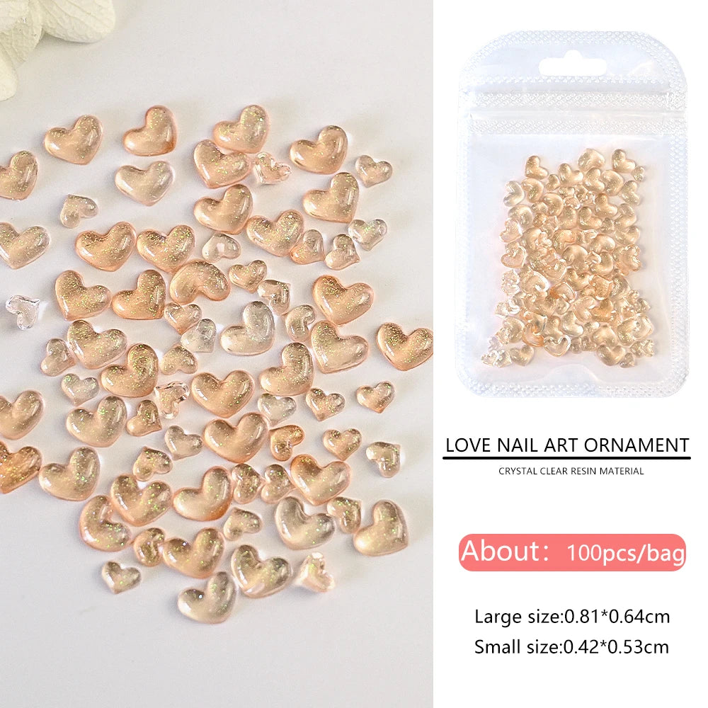 Vibrant Kawaii Nail Charms – 3D Bowknot Heart Flower Rhinestones - Image 50