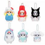 Kawaii Mofusand x Sanrio Plush Keychain – Adorable Backpack Pendant