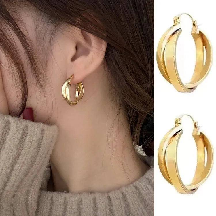 24 Korean Circle Pearl Earrings – Elegant Women's Jewelry - Image 8