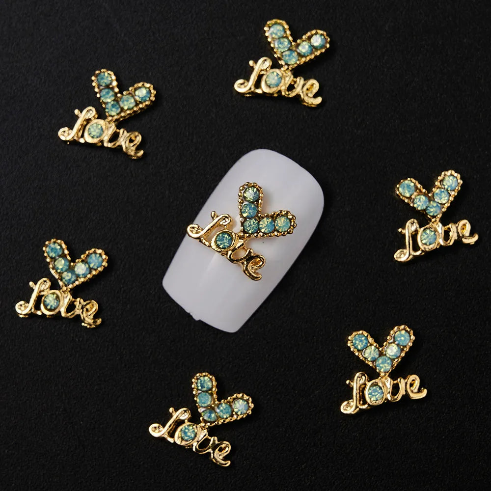 10Pcs Kawaii Cartoon Bear Rhinestone Nail Charms - Image 28