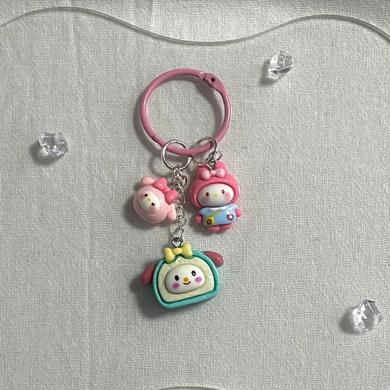 Sanrio Kawaii Anime Keychain Collection – Hello Kitty, Melody, Kuromi - Image 8