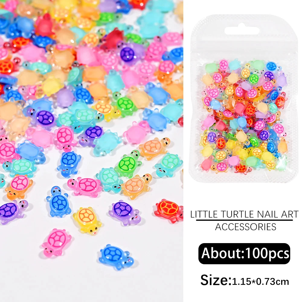 Vibrant Kawaii Nail Charms – 3D Bowknot Heart Flower Rhinestones - Image 47