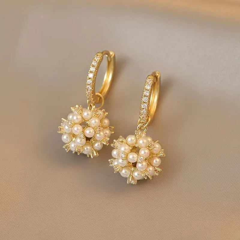 24 Korean Circle Pearl Earrings – Elegant Women's Jewelry - Image 17