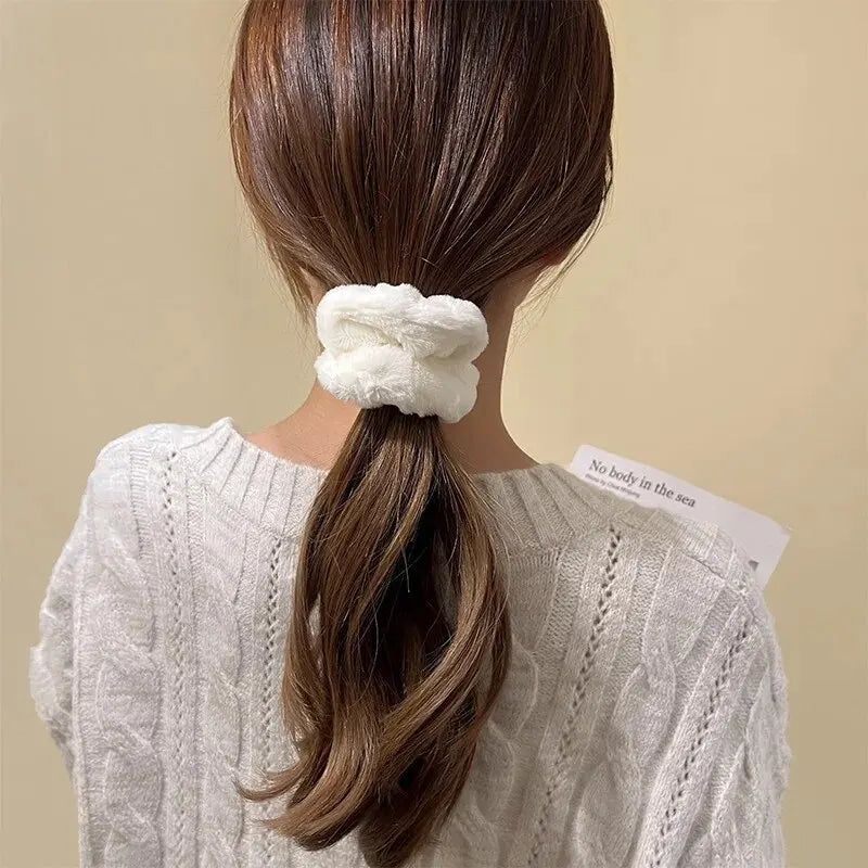 7/21 Pcs Women Hair Scrunchies Set – Plush Solid Hair Bands - Image 2
