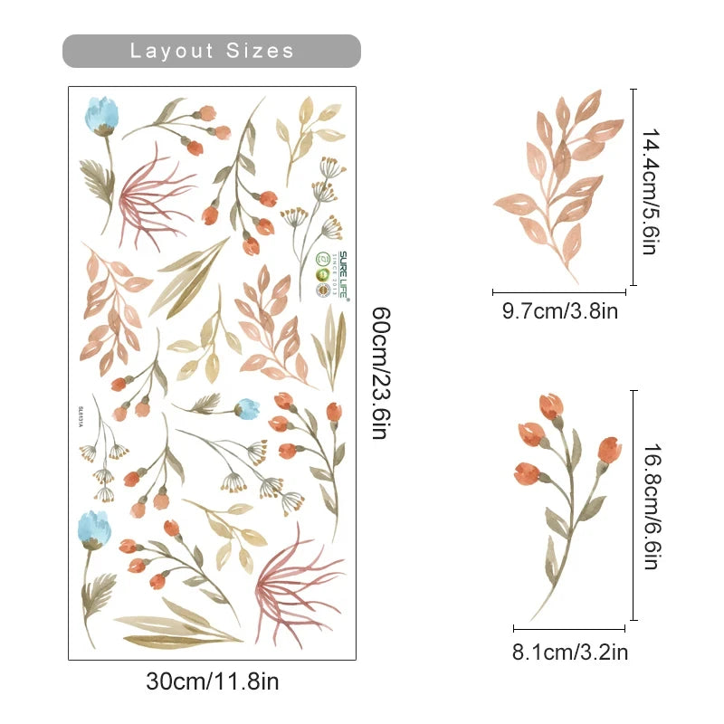 Boho Flowers Wall Stickers – Eco-friendly Removable Decals - Image 15