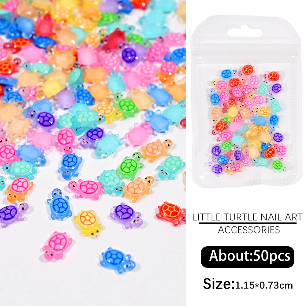 Vibrant Kawaii Nail Charms – 3D Bowknot Heart Flower Rhinestones - Image 41