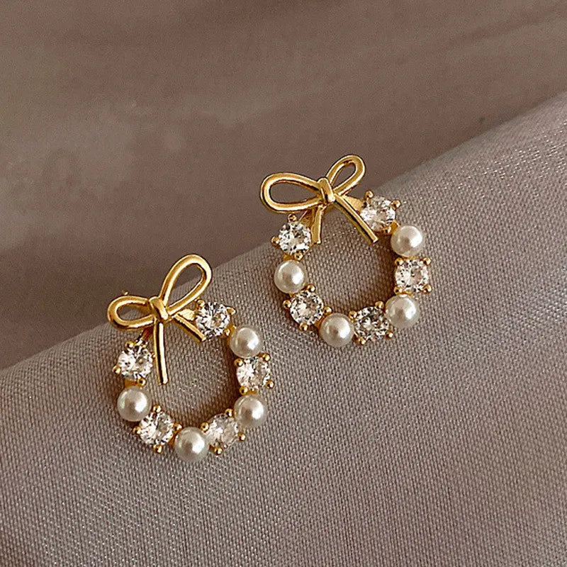 24 Korean Circle Pearl Earrings – Elegant Women's Jewelry - Image 27