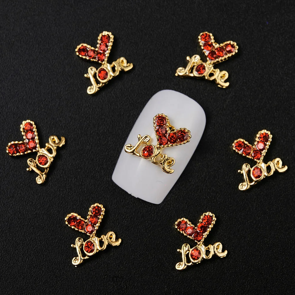 10Pcs Kawaii Cartoon Bear Rhinestone Nail Charms - Image 24