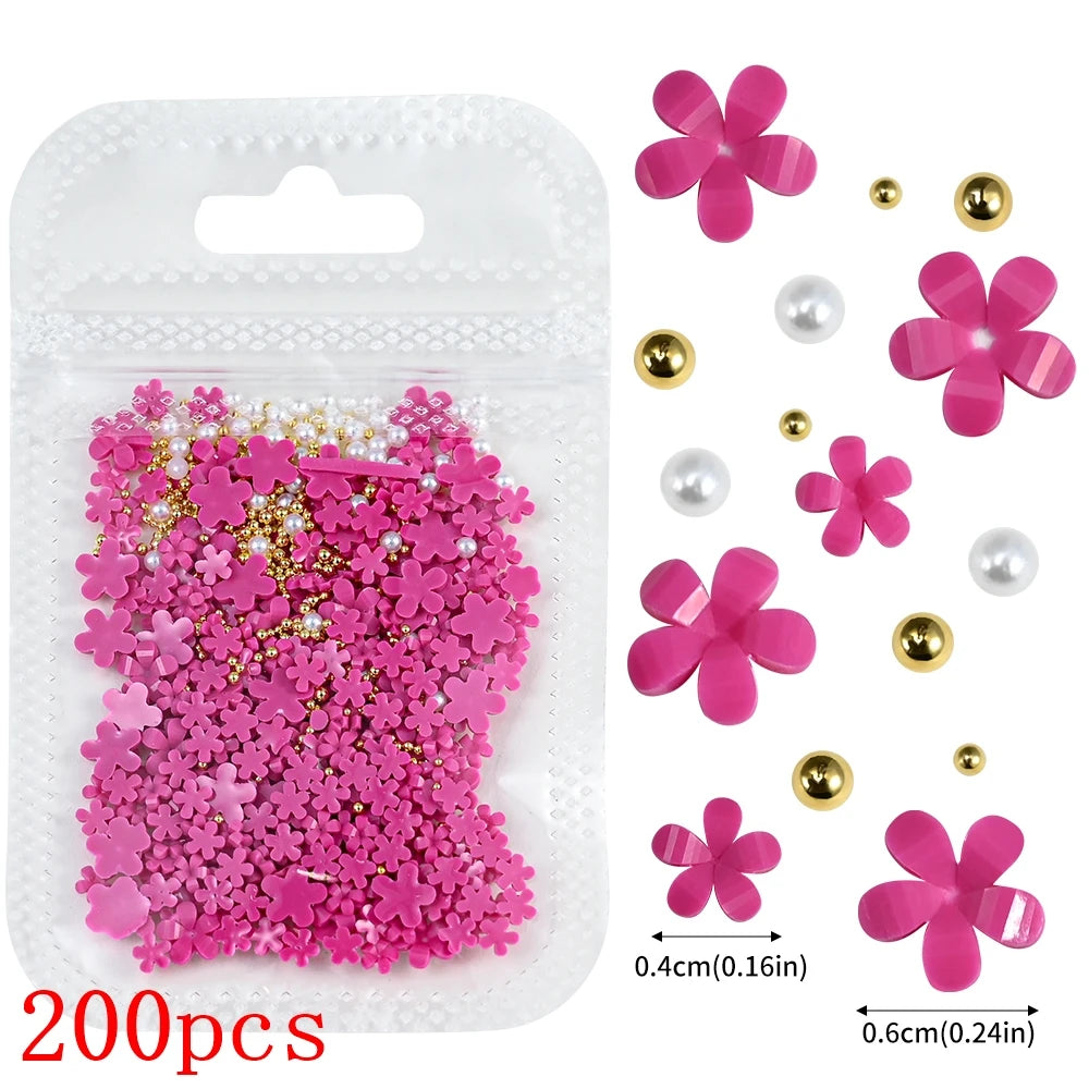 Vibrant Kawaii Nail Charms – 3D Bowknot Heart Flower Rhinestones - Image 33
