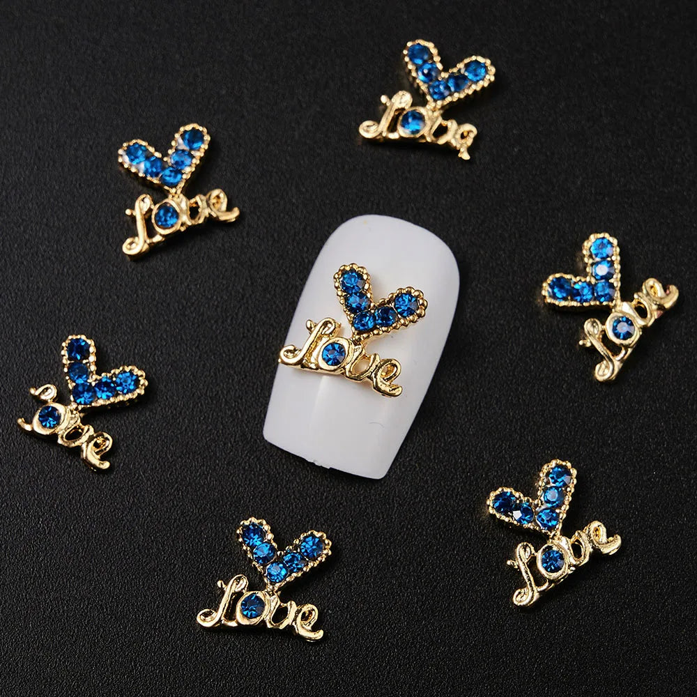 10Pcs Kawaii Cartoon Bear Rhinestone Nail Charms - Image 13