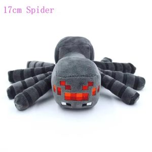 Adorable 16cm Gray MC Spider Plush Toy for Kids and Game Enthusiasts