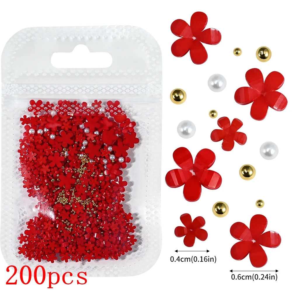 Vibrant Kawaii Nail Charms – 3D Bowknot Heart Flower Rhinestones - Image 51