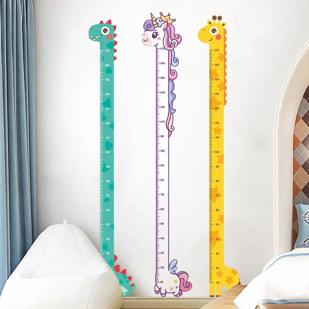 Adorable Cartoon Height Stickers for Kids' Rooms & Kindergartens
