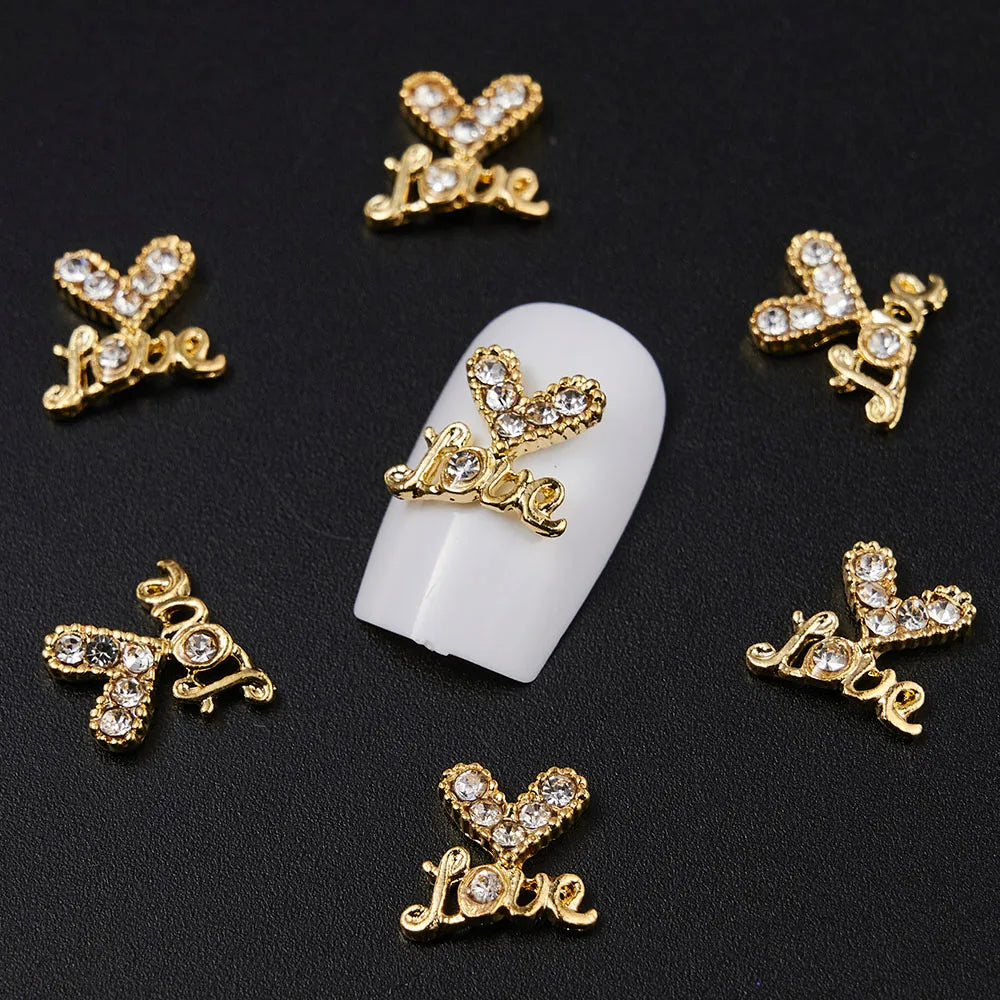 10Pcs Kawaii Cartoon Bear Rhinestone Nail Charms - Image 18