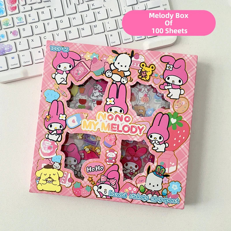 Hello Kitty Sanrio Non-Repeating 100-Piece Sticker Set - Image 9