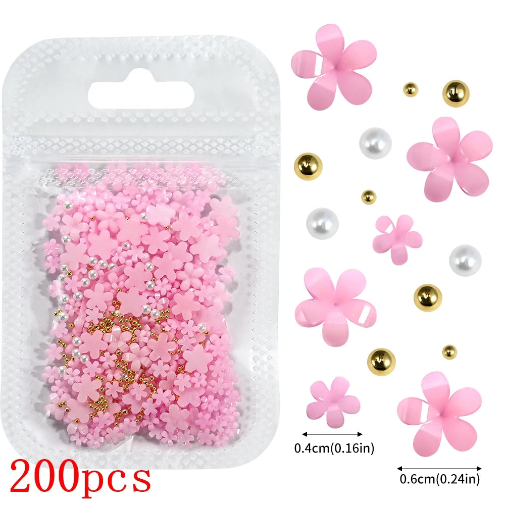 Vibrant Kawaii Nail Charms – 3D Bowknot Heart Flower Rhinestones - Image 38