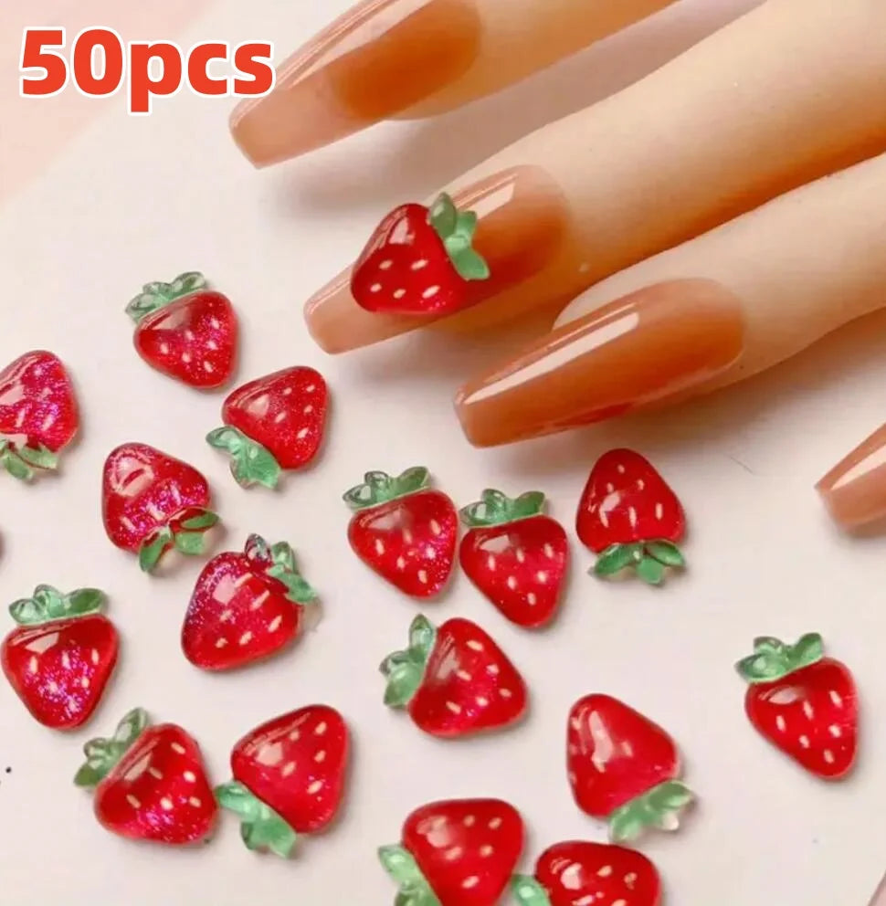 Vibrant Kawaii Nail Charms – 3D Bowknot Heart Flower Rhinestones - Image 14
